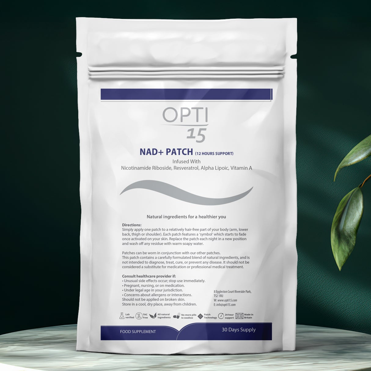 OPTI15 NAD+ Wellbeing Patch